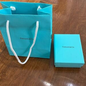 Empty Tiffany & Co. presentation box and bag